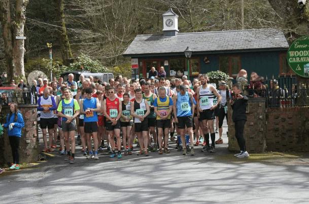 The start of the Red Kite Challenge race.