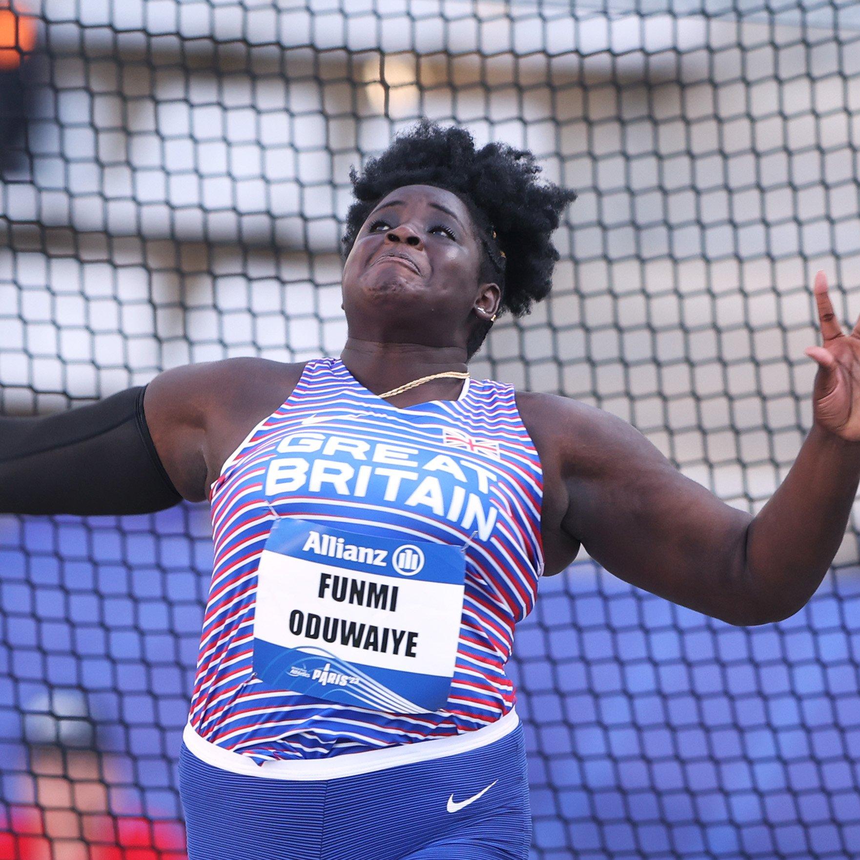 Oluwafunmilola Oduwaiye competing at the 2023 World Para Athletics Championships.