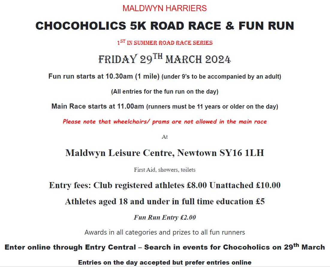 Chocoholics 5k Advert